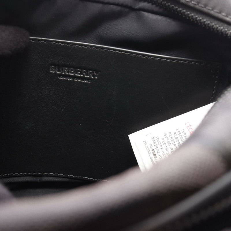 BURBERRY TB Monogram Paddy 單肩斜背包 8043708 尼龍黑色二手-5