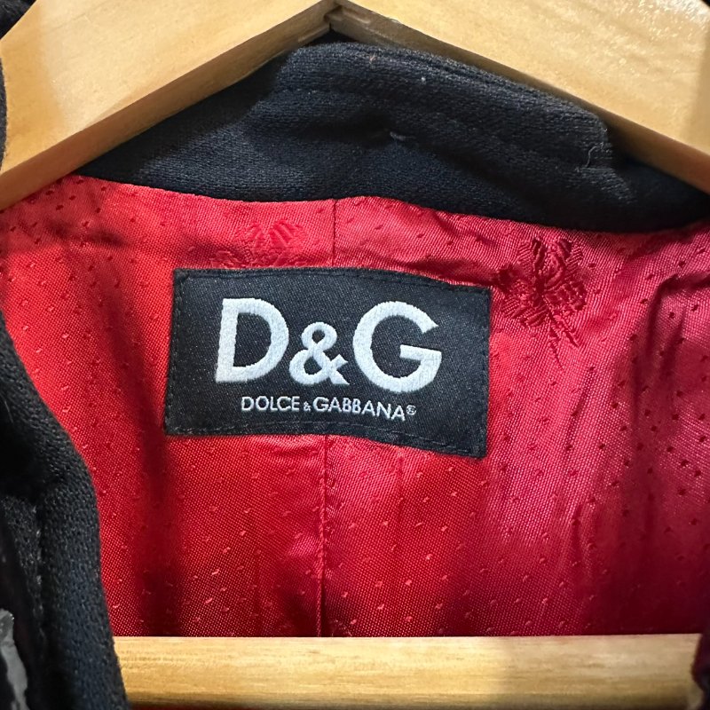 【美收精品】Dolce & Gabbana 黑紅拼接長版風衣外套 4-175【隔月月中將轉賣至日本 上架期限30天】-2