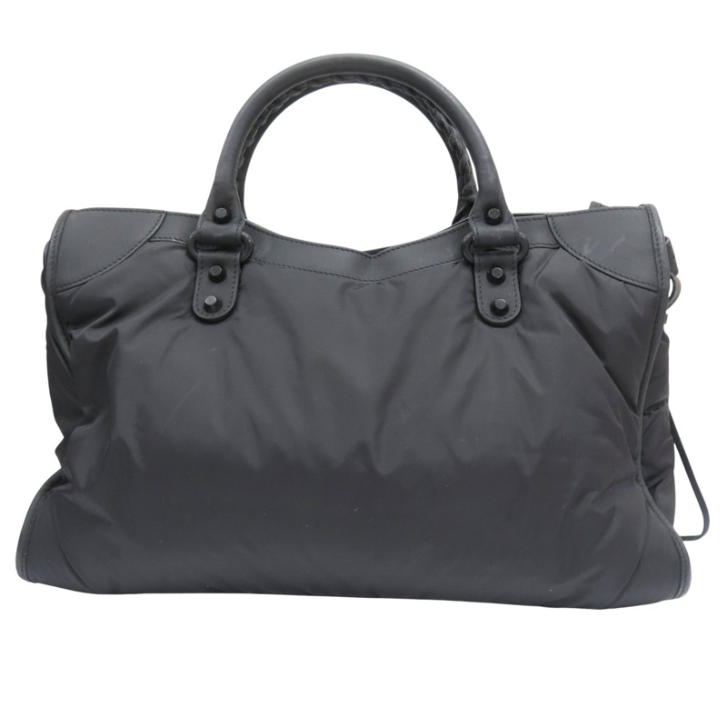 黑色 尼龍帆布 City 两用包【BALENCIAGA 巴黎世家】 115748-1
