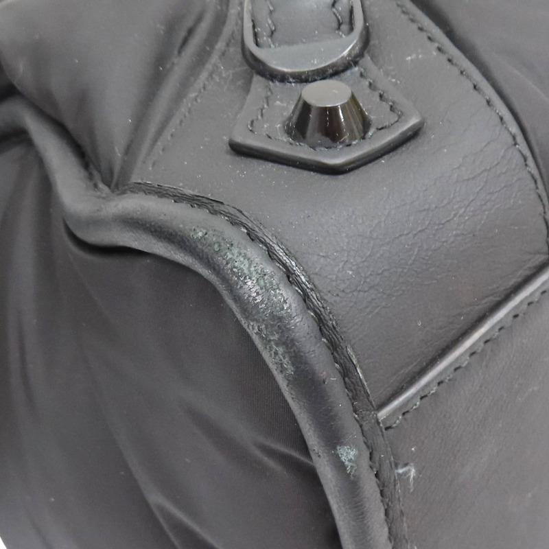 黑色 尼龍帆布 City 两用包【BALENCIAGA 巴黎世家】 115748-9