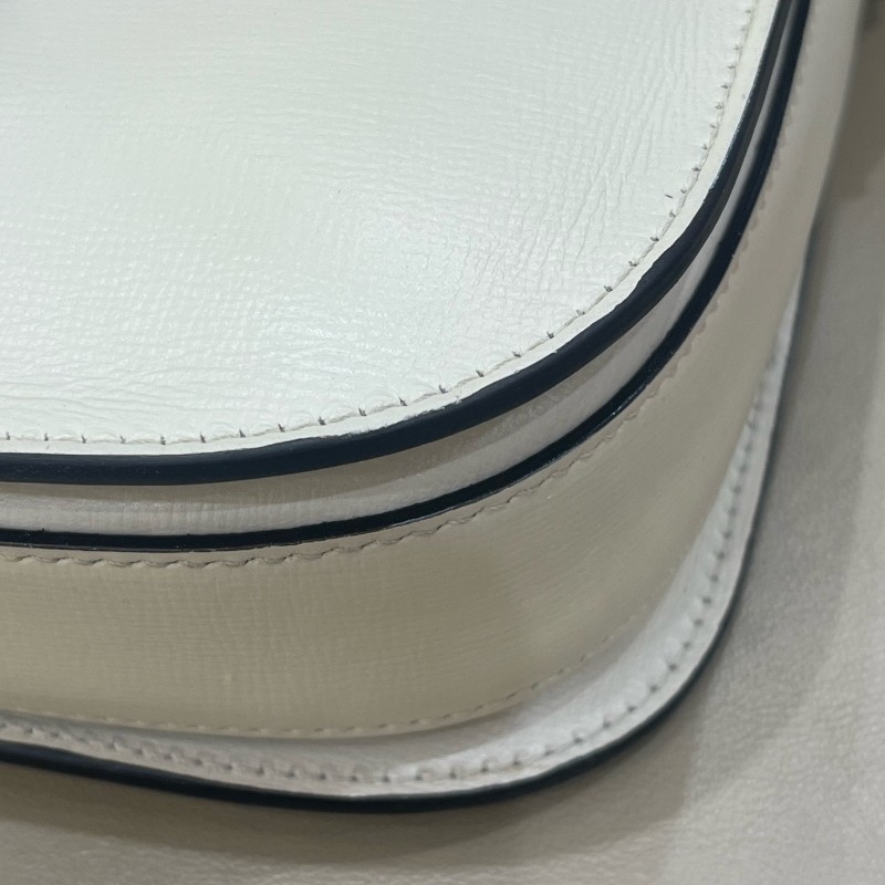 Gucci 1955白色全皮馬鞍包 肩背包斜背包-18