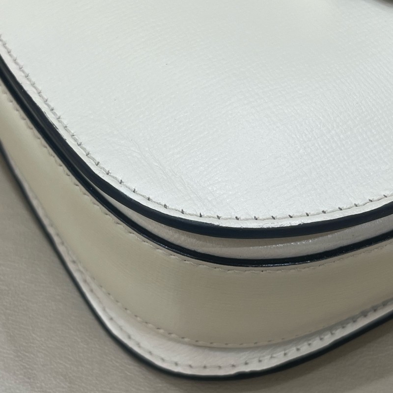 Gucci 1955白色全皮馬鞍包 肩背包斜背包-19