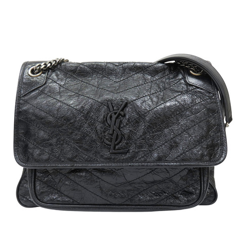黑色 牛皮 NIKI 肩背包【SAINT LAURENT 聖羅蘭】 498883