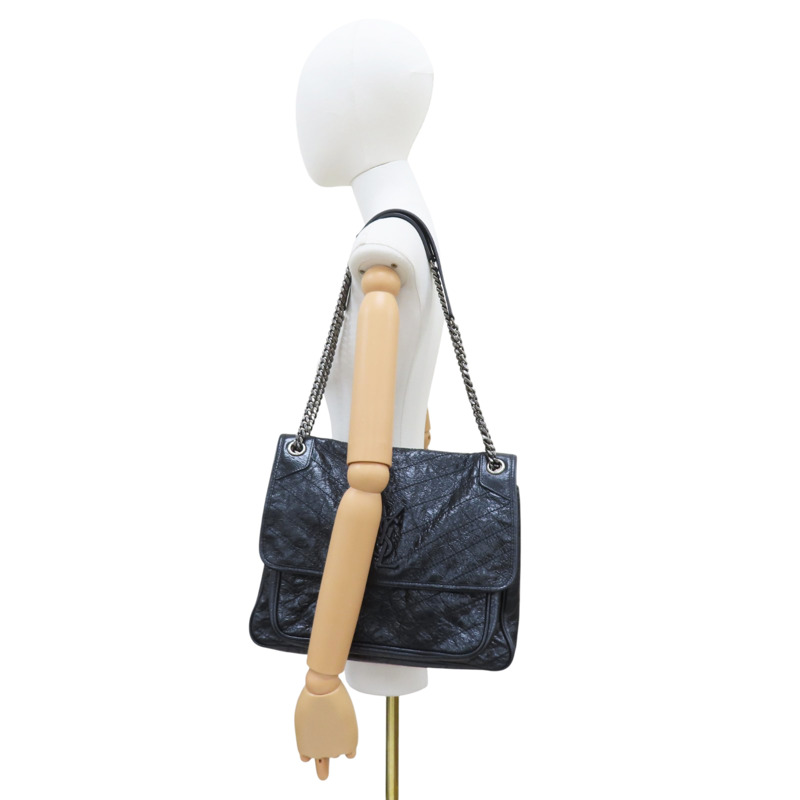 黑色 牛皮 NIKI 肩背包【SAINT LAURENT 聖羅蘭】 498883-9