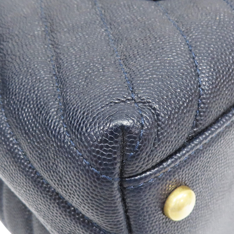 藍色 菱格紋 荔枝牛皮 CoCo handle 29 鍊帶 肩背包【CHANEL 香奈兒】 A92991-11