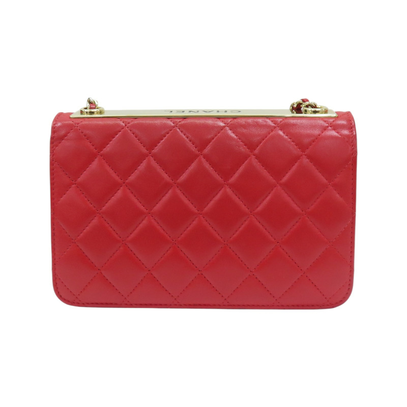 紅色 牛皮 荔枝紋 Trendy CC WOC 肩背包 A80982【CHANEL 香奈兒】 A80982-1