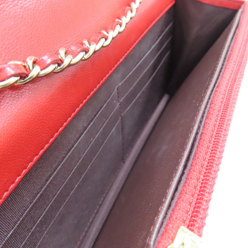 紅色 牛皮 荔枝紋 Trendy CC WOC 肩背包 A80982【CHANEL 香奈兒】 A80982-4