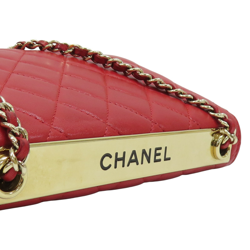 紅色 牛皮 荔枝紋 Trendy CC WOC 肩背包 A80982【CHANEL 香奈兒】 A80982-11