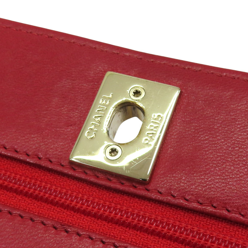 紅色 牛皮 荔枝紋 Trendy CC WOC 肩背包 A80982【CHANEL 香奈兒】 A80982-12