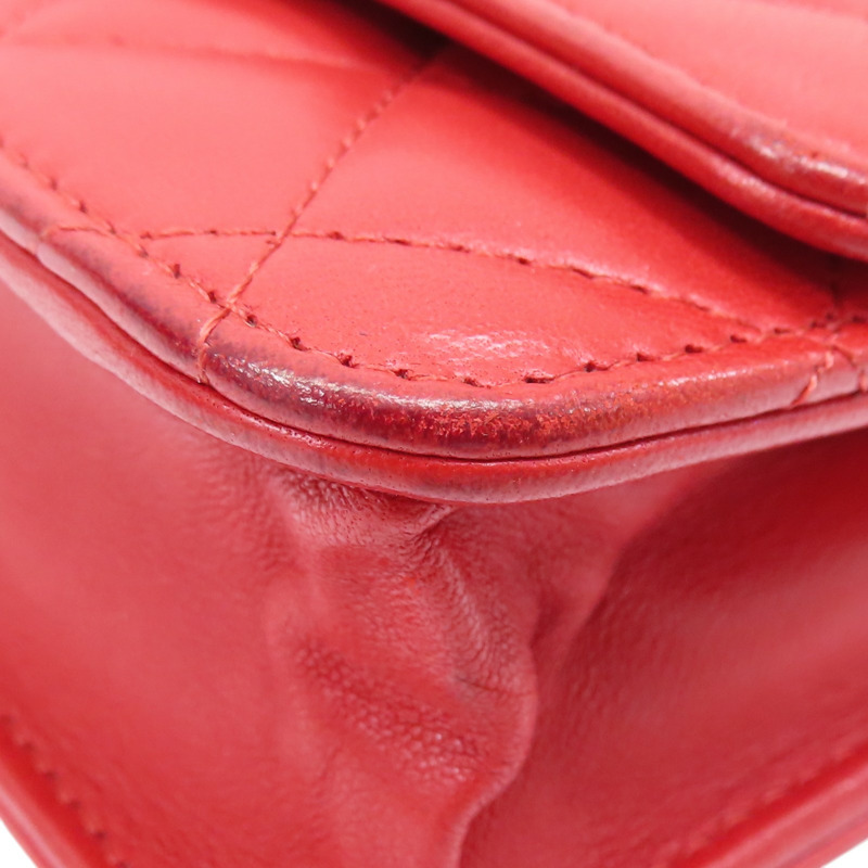 紅色 牛皮 荔枝紋 Trendy CC WOC 肩背包 A80982【CHANEL 香奈兒】 A80982-14
