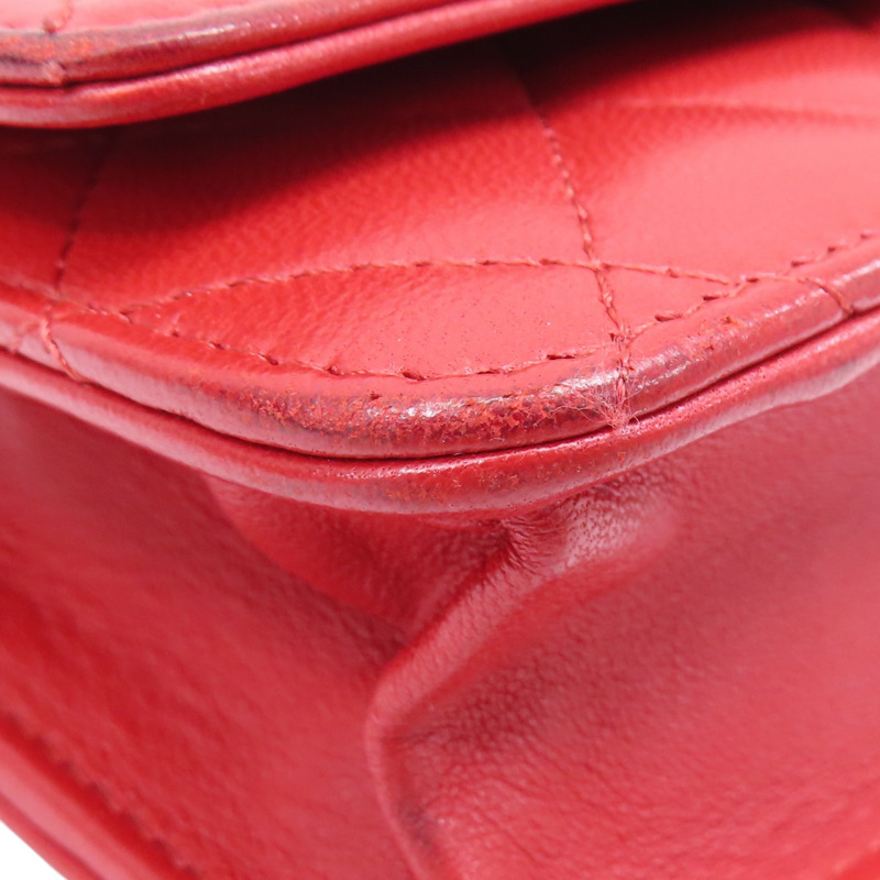 紅色 牛皮 荔枝紋 Trendy CC WOC 肩背包 A80982【CHANEL 香奈兒】 A80982-15