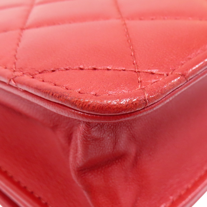 紅色 牛皮 荔枝紋 Trendy CC WOC 肩背包 A80982【CHANEL 香奈兒】 A80982-17