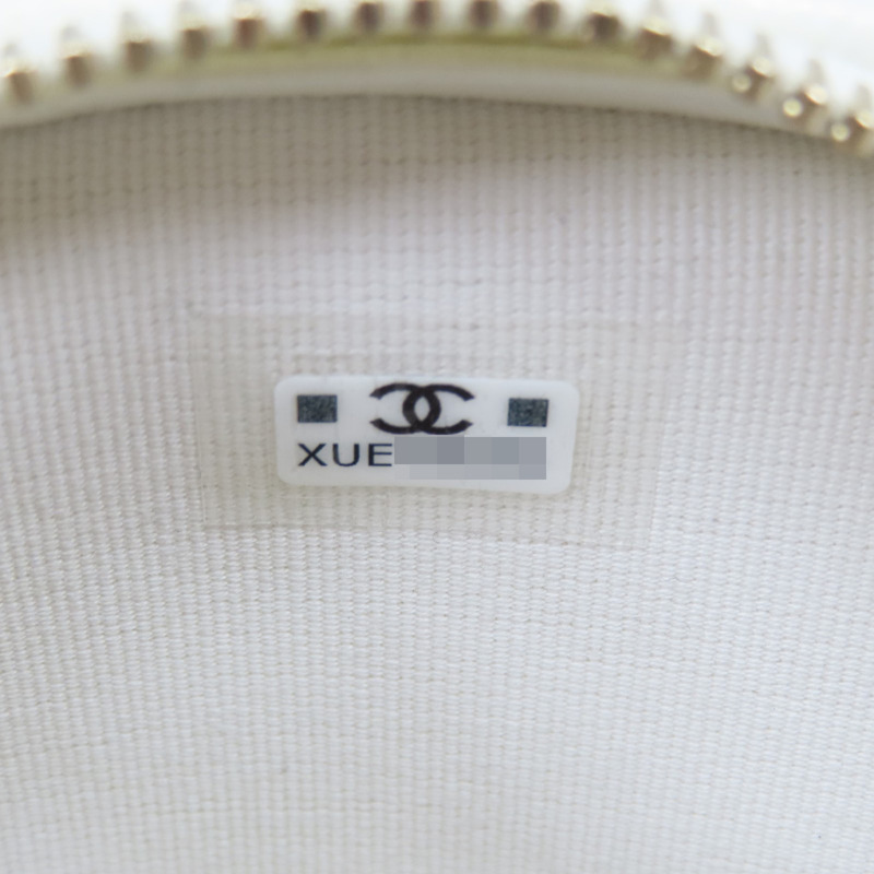 白色 菱格紋 荔枝牛皮 mini 後背包 金扣【CHANEL 香奈兒】 AP3753-7