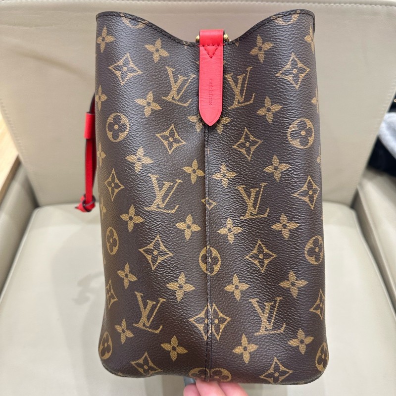 LV neonoe 中號 老花 紅色 水桶包 肩背包-9