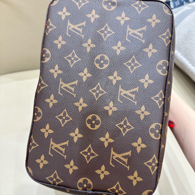 LV neonoe 中號 老花 紅色 水桶包 肩背包-11