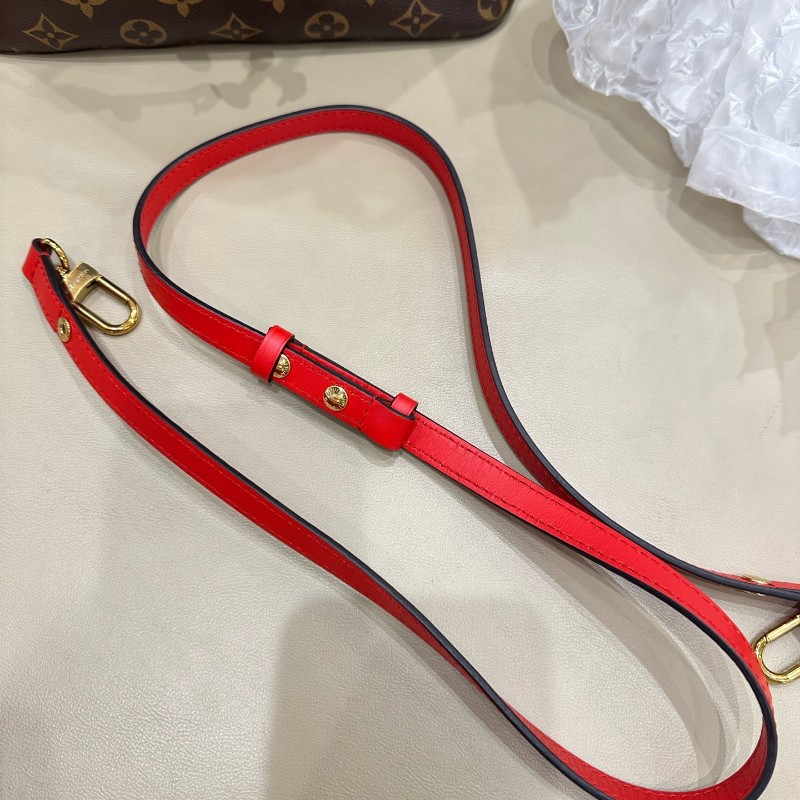 LV neonoe 中號 老花 紅色 水桶包 肩背包-24