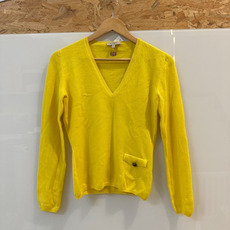 【美收精品】BURBERRY 黃色長袖毛衣 4-177【隔月月中將轉賣至日本 上架期限30天】-0