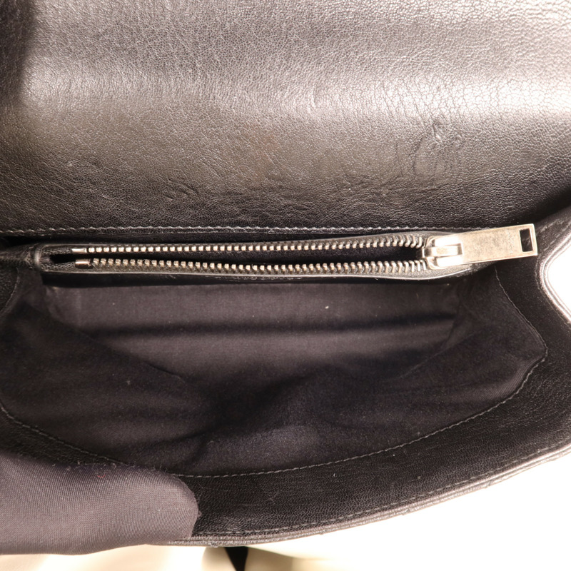 SAINT LAURENT 牛皮皮革College銀扣鏈帶肩背袋-4