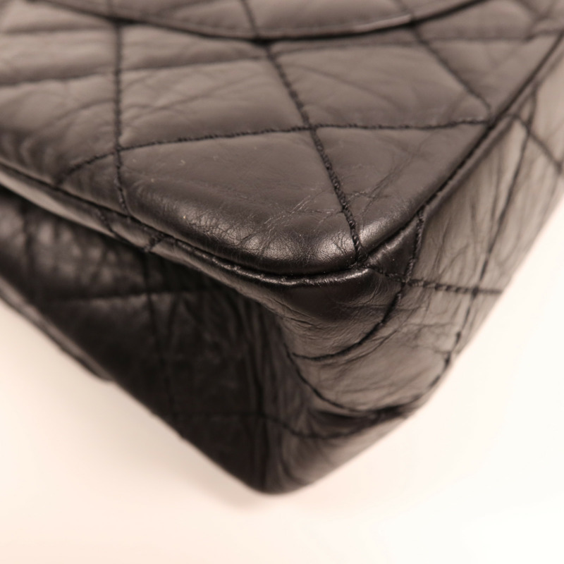 CHANEL 牛皮皮革2.55 Medium銀扣鏈帶肩背袋-7