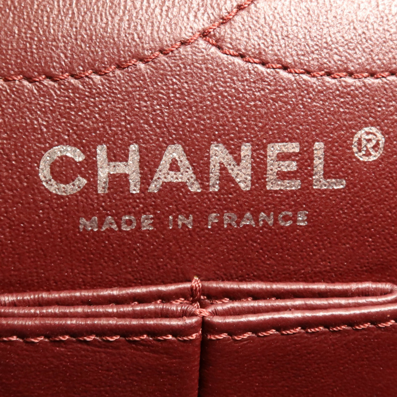 CHANEL 牛皮皮革2.55 Medium銀扣鏈帶肩背袋-13