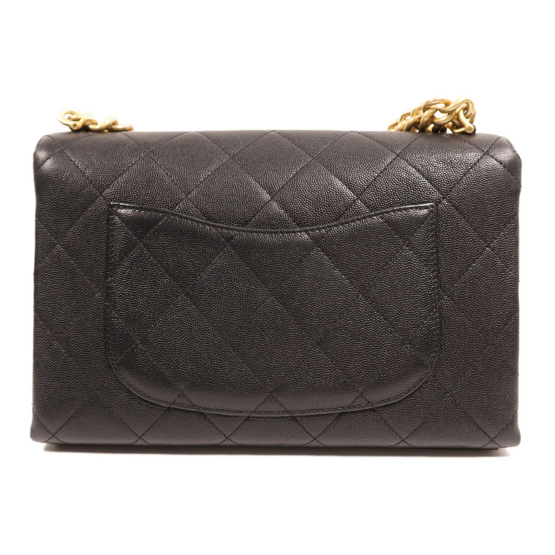 CHANEL 牛皮皮革Chain Shoulder Bag金扣鏈帶肩背袋-1