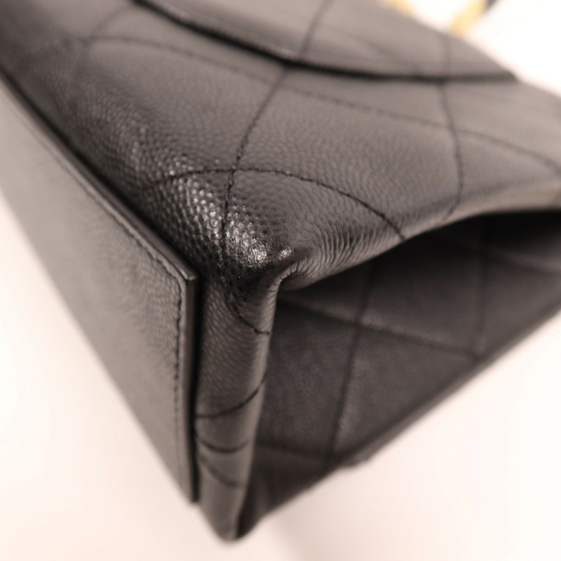 CHANEL 牛皮皮革Chain Shoulder Bag金扣鏈帶肩背袋-11