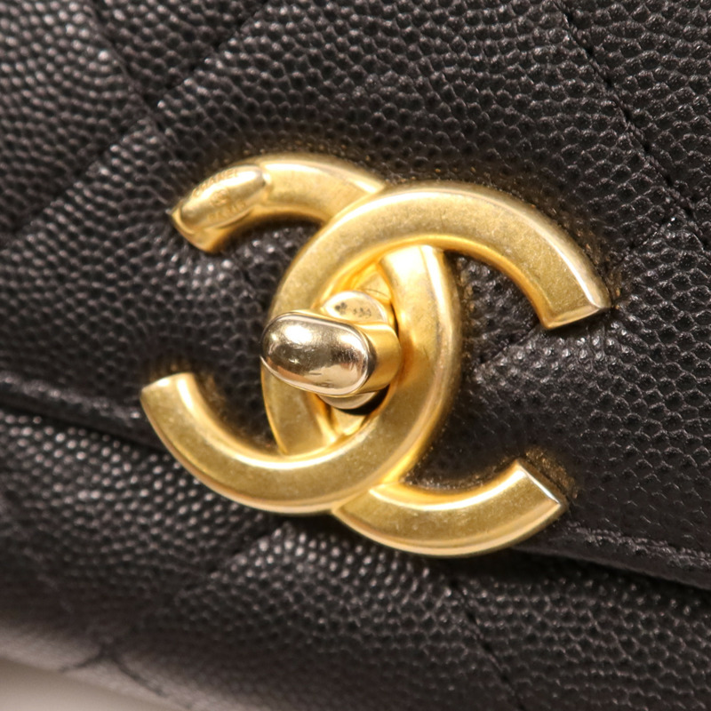 CHANEL 牛皮皮革Chain Shoulder Bag金扣鏈帶肩背袋-13
