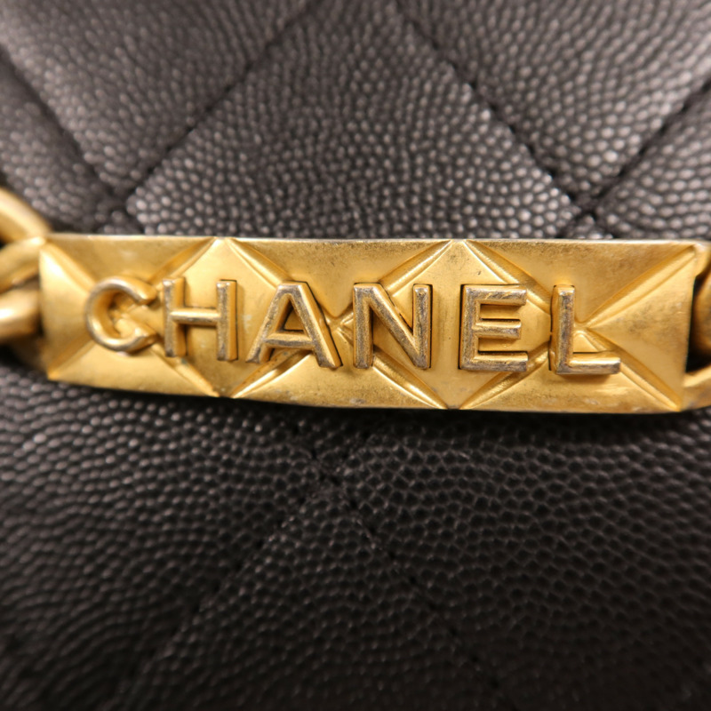 CHANEL 牛皮皮革Chain Shoulder Bag金扣鏈帶肩背袋-14