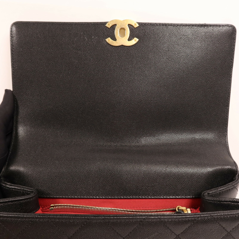 CHANEL 牛皮皮革Chain Shoulder Bag金扣鏈帶肩背袋-16