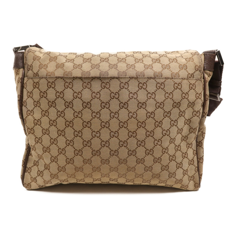 GUCCI 帆布Shoulder Bag銀扣肩背袋-1