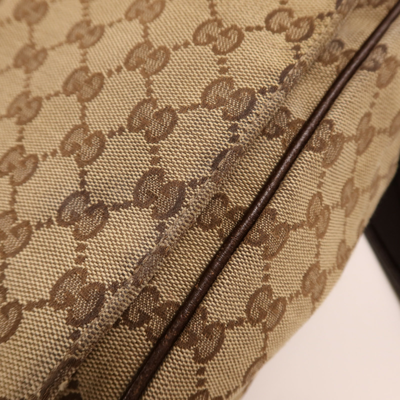 GUCCI 帆布Shoulder Bag銀扣肩背袋-9