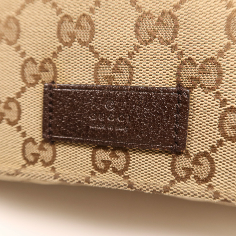 GUCCI 帆布Shoulder Bag銀扣肩背袋-10