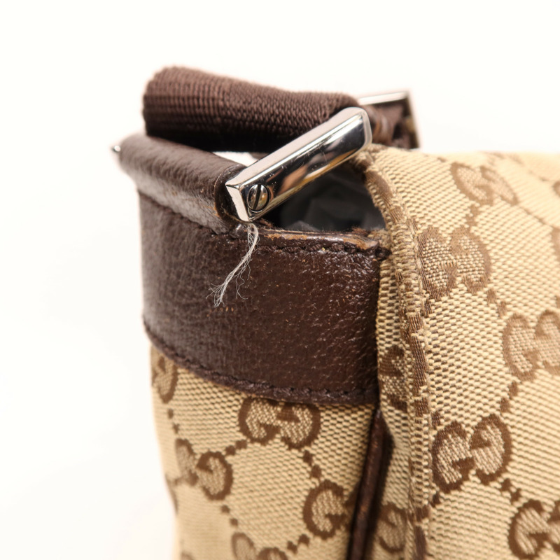 GUCCI 帆布Shoulder Bag銀扣肩背袋-11