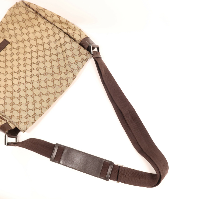 GUCCI 帆布Shoulder Bag銀扣肩背袋-14