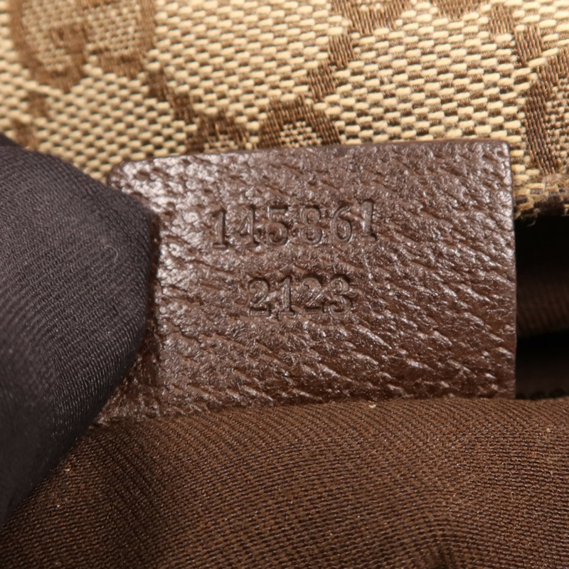 GUCCI 帆布Shoulder Bag銀扣肩背袋-18