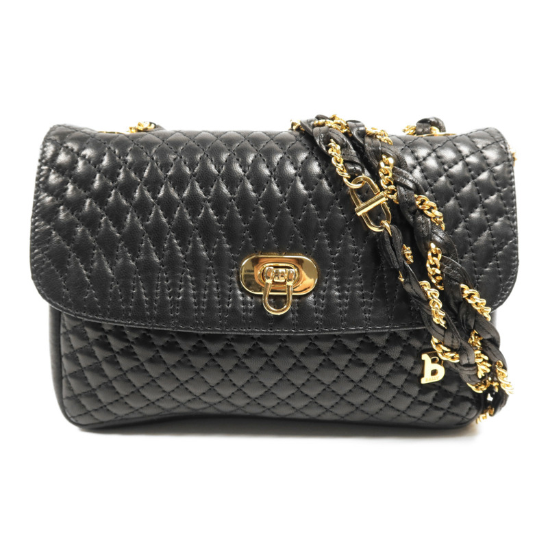 BALLY 羊皮皮革Chain Shoulder Bag金扣鏈帶肩背袋-0