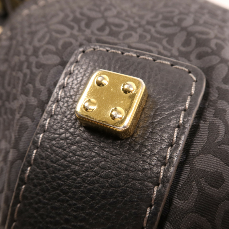LOEWE 帆布/牛皮皮革Vintage Shoulder Bag金扣肩背袋-13