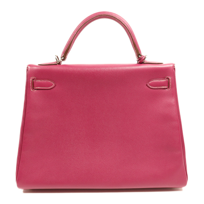HERMES Epsom皮革Kelly 32銀扣手挽肩背兩用袋Tosca-1