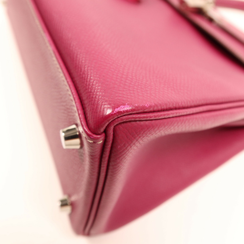HERMES Epsom皮革Kelly 32銀扣手挽肩背兩用袋Tosca-9