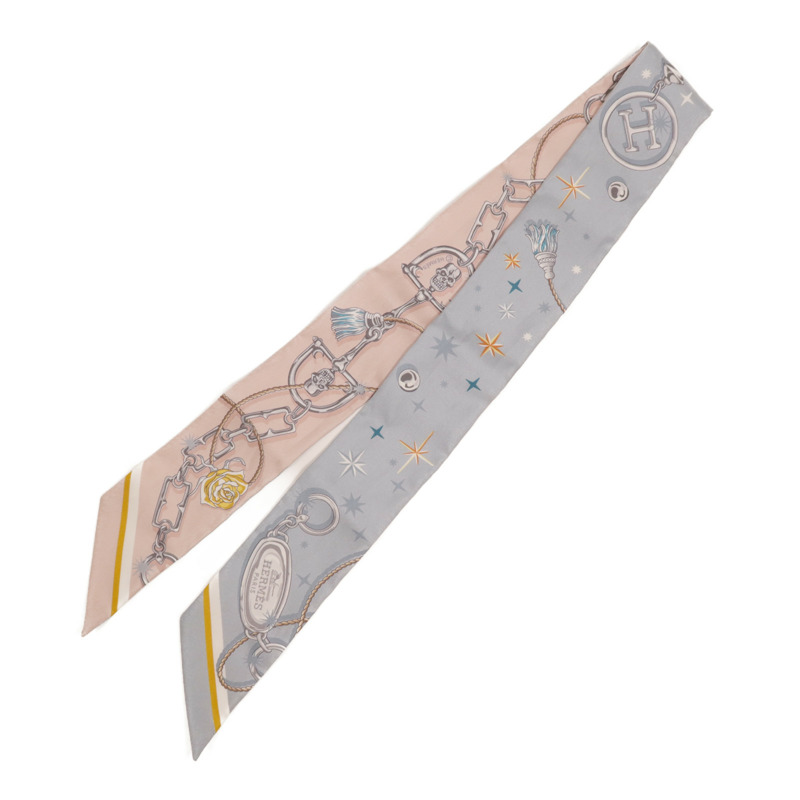 HERMES 絲質Twilly絲巾-1