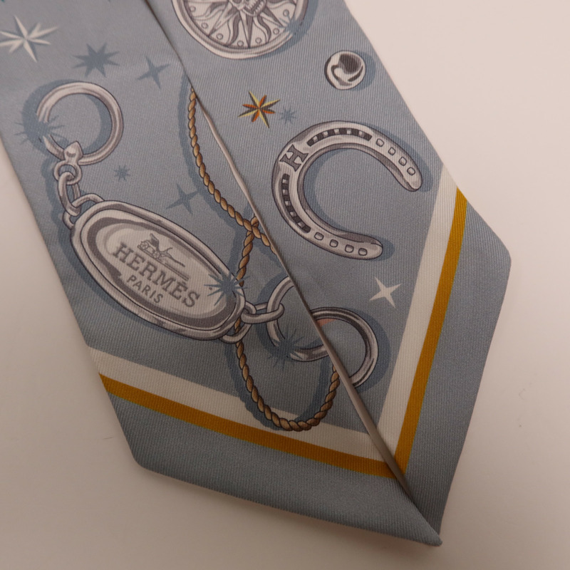 HERMES 絲質Twilly絲巾-5
