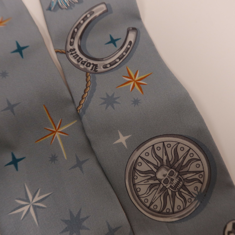 HERMES 絲質Twilly絲巾-6