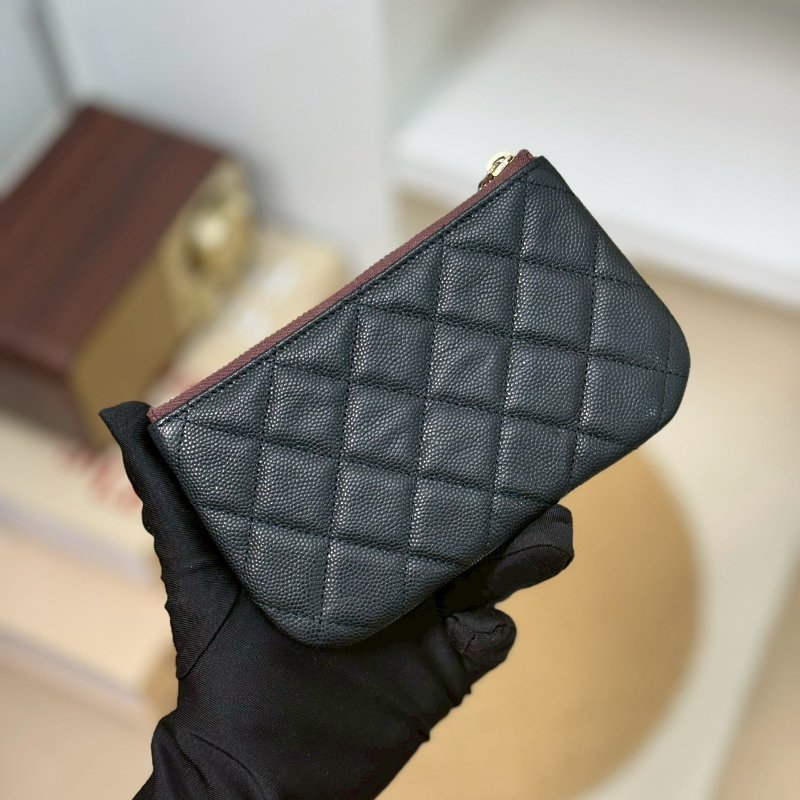 🏷️Chanel.Coco 一字零錢包 荔枝牛 芯片款-1