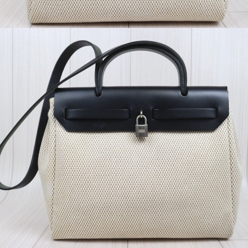 Hermes Herbag 31 黑白肩背包-6