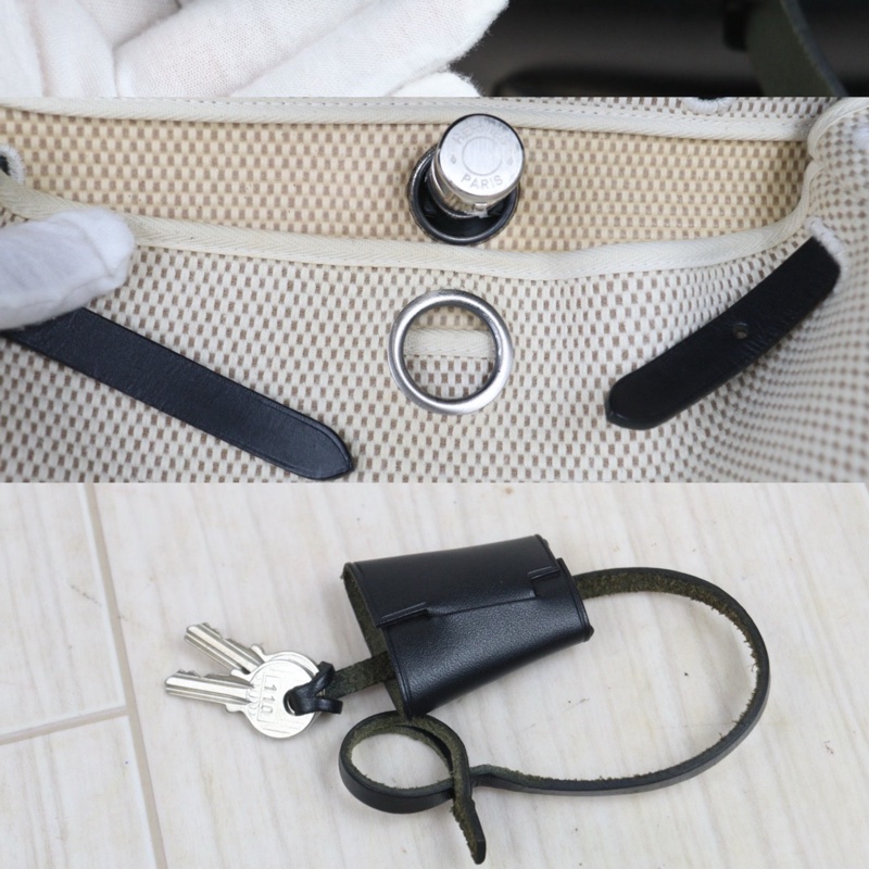 Hermes Herbag 31 黑白肩背包-14