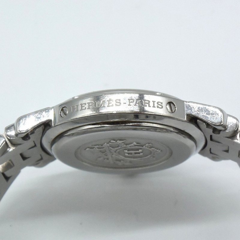 HERMES Clipper CL4.210 女士石英腕錶,不鏽鋼、玫瑰金、橘色和銀色-6