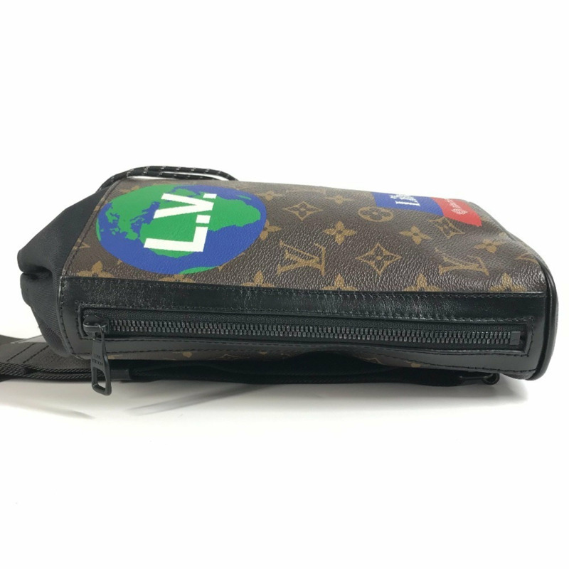 LOUIS VUITTON M44625 Monogram Chalk 斜背包,抽繩單肩帆布,男女通用,棕色-3