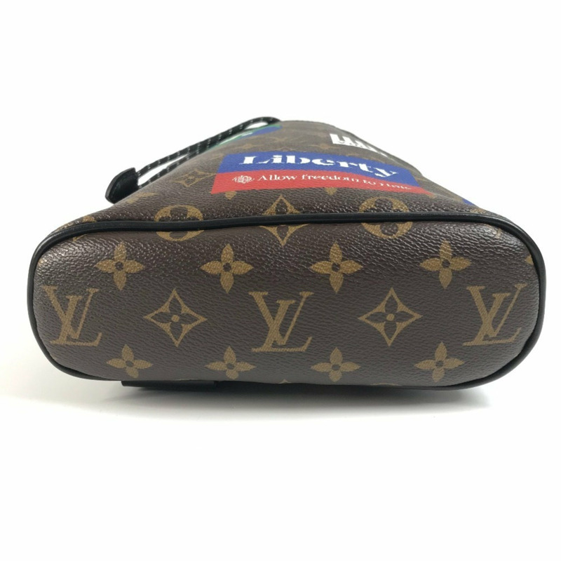 LOUIS VUITTON M44625 Monogram Chalk 斜背包,抽繩單肩帆布,男女通用,棕色-4