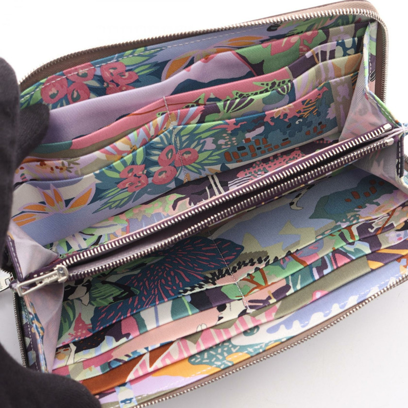 HERMES Azap Long Silk In Around 長版皮夾 Epsom 皮革米色二手 SHW K-2