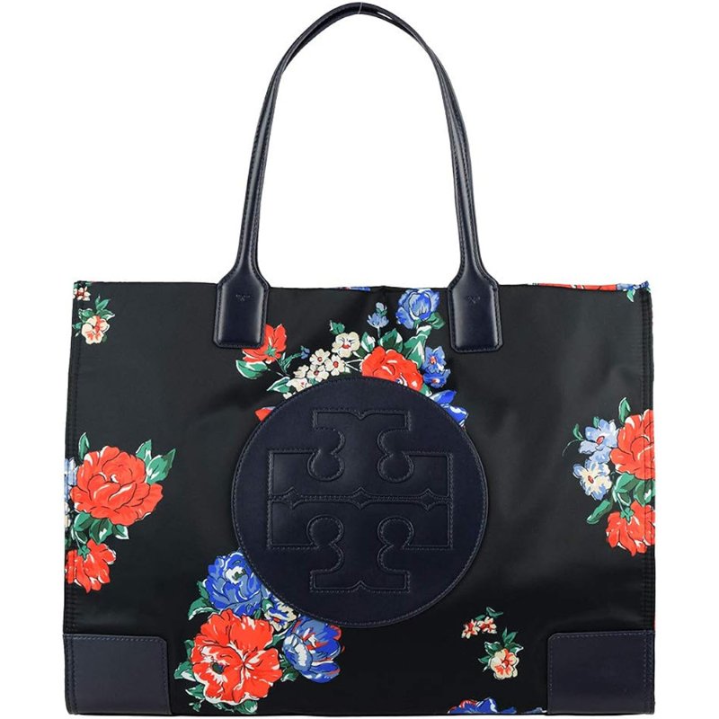 【TORY BURCH】花卉印花肩背包-黑底花卉-0